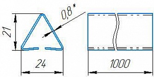 Перекладина к раме универсальной S=0.9 мм (нержавеющая сталь)